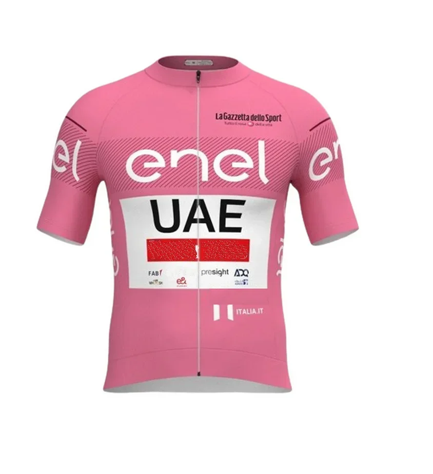 LASER CUT 2024 UAE Team PINK SHORT SLEEVE CYCLING JERSEY SUMMER CYCLING WEAR ROPA CICLISMO+BIB SHORTS