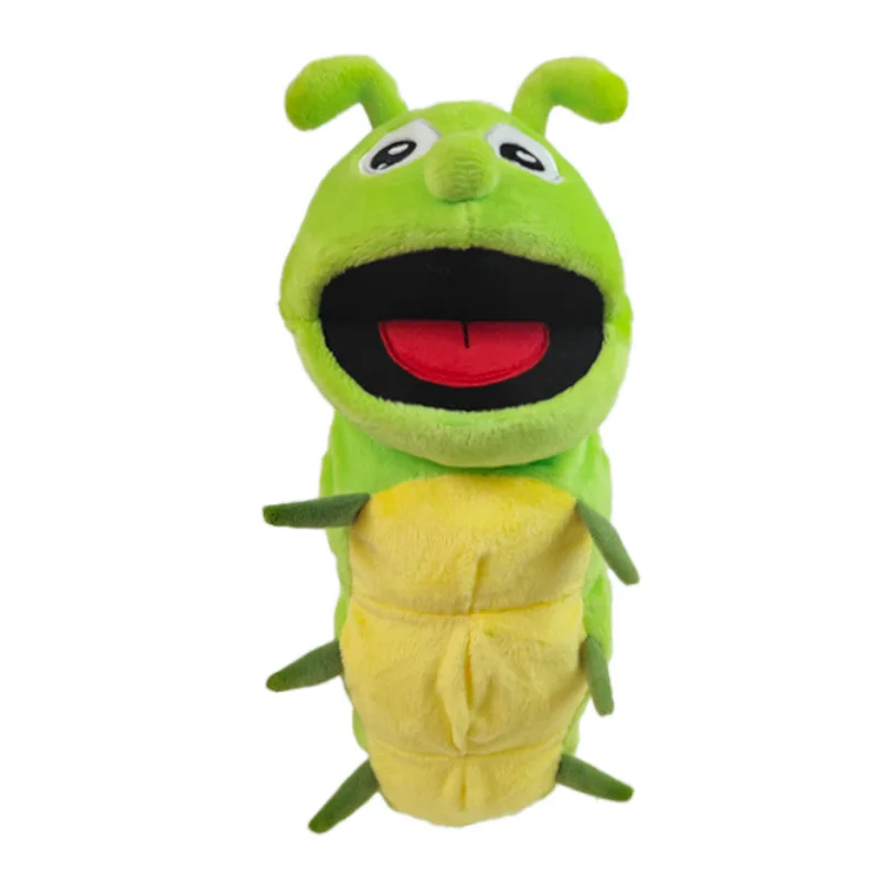 Jouet en peluche mignon de la série des insectes de dessin animé pour enfants, marionnette à main amusante, heure du coucher, jouets de conte, la bouche peut bouger, nouveau