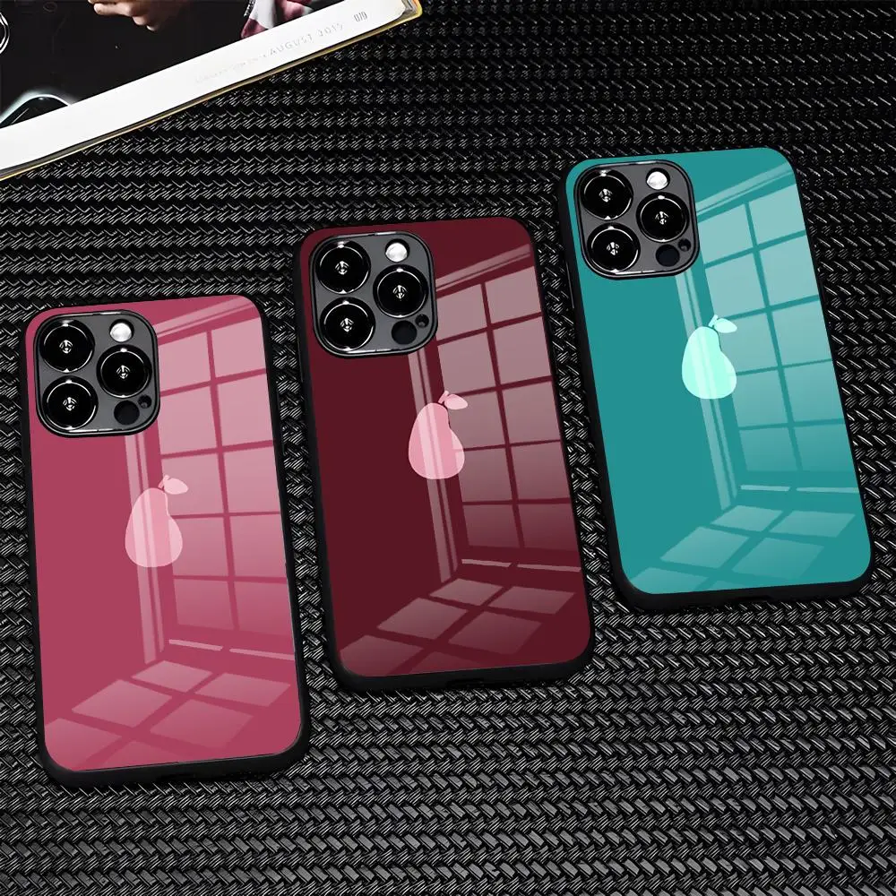 Funda de Teléfono con Logotipo de Icarly Pear para iPhone 17 Pro Max, 16, 15, 14 Pro Max, 13, 11, X, Xs, Xr, 8, 7 Plus, Cubierta de Vidrio