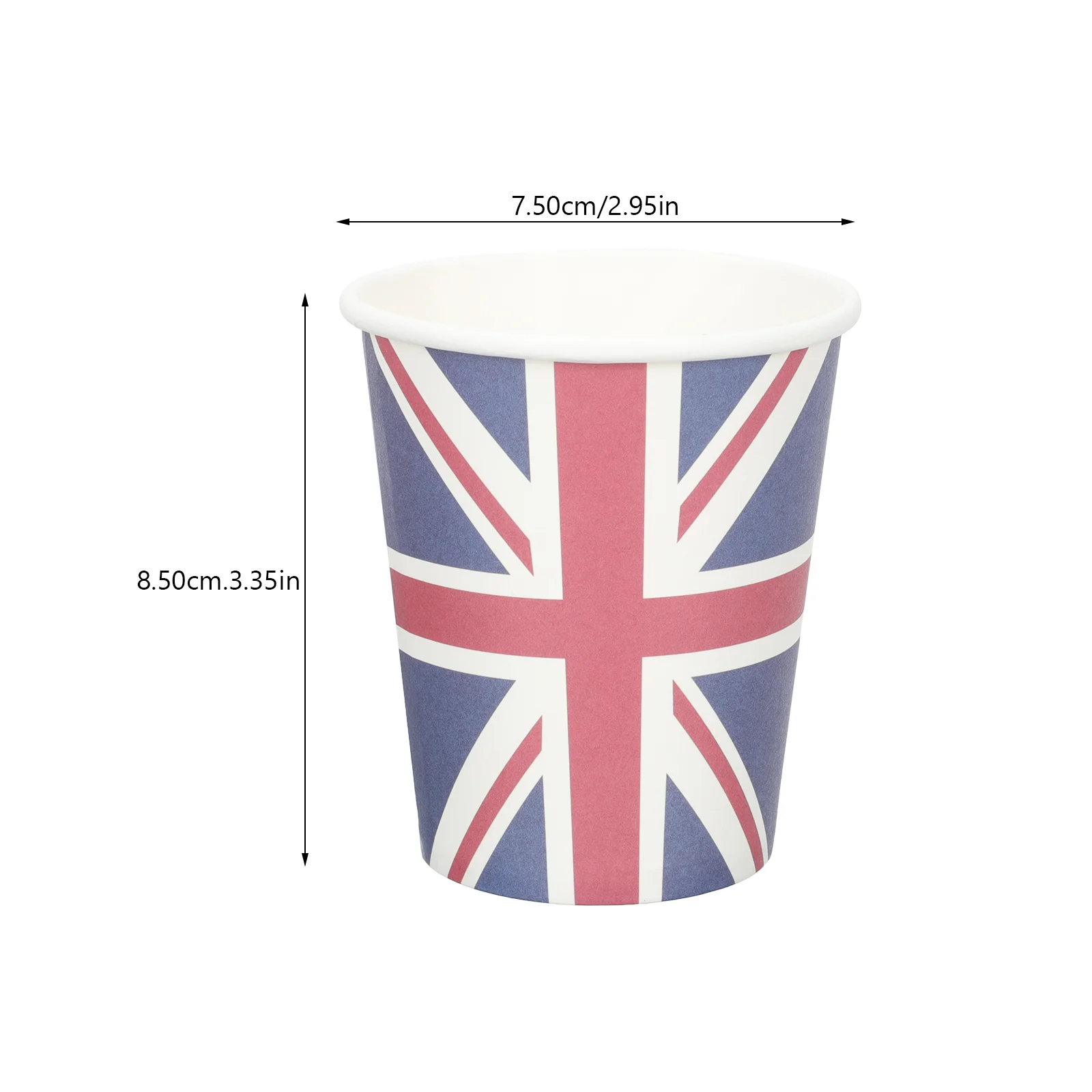 16 Pcs Coffee Cups British Flag Paper Disposable Party Drinking Portable Juice Mug