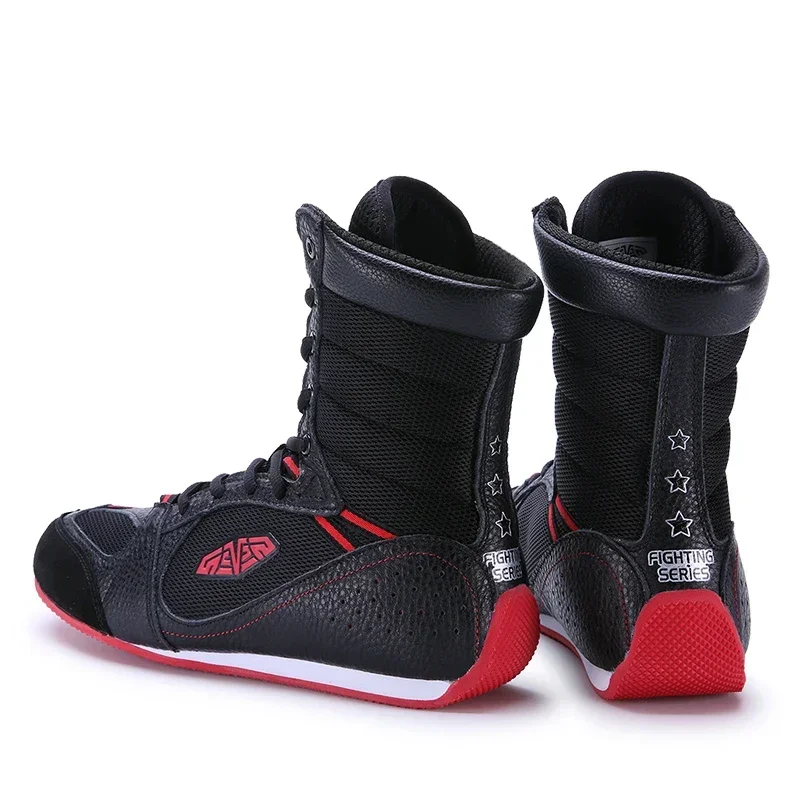 Brand Boxing Shoes Professional Wrestling Shoes Men Black Red Gym Shoes Mens Luxury Man Non-Slip Fighting Boots Big Boy 2024 New