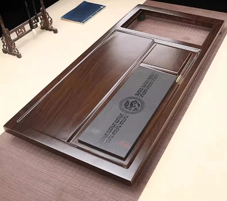 CZ Home Living Room Office Integrated Non-Electromagnetic Stove Chinese Style Drainage Kung Fu Plate Tray Tea Brewing Table 4