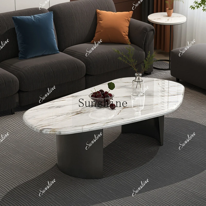 Microcrystalline stone coffee table special-shaped living room household small apartment light luxury high-end creative design