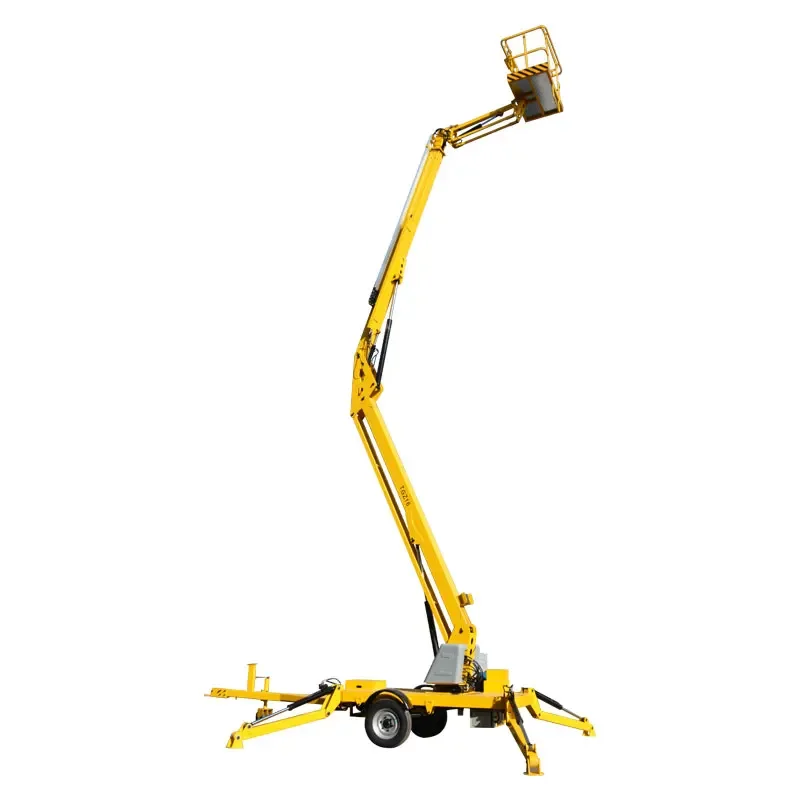 Qiyun Kinglift 18m Man Basket Platform Towable Boom Electric Mobile Aerial Work for Sale Fully Self-propelled Curved Arm Lift