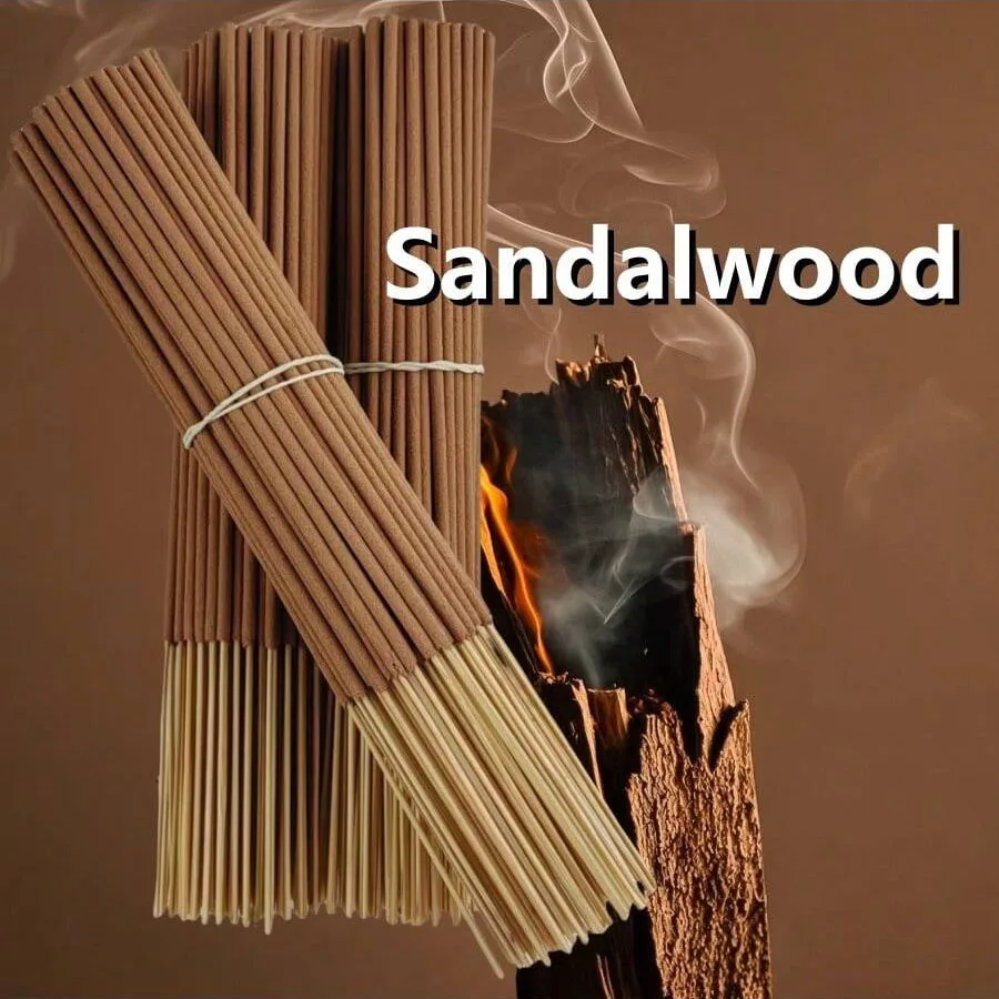 20/30/40/50/60/70/80/90/100/110/120/130/140/150 Sandalwood Incense Sticks 22cm Long, Long-Lasting Strong Fragrance, Freshens the Air, Purifies the Mind, Suitable for Tea Rooms, Office Work, Home Living Rooms, and Gatherings