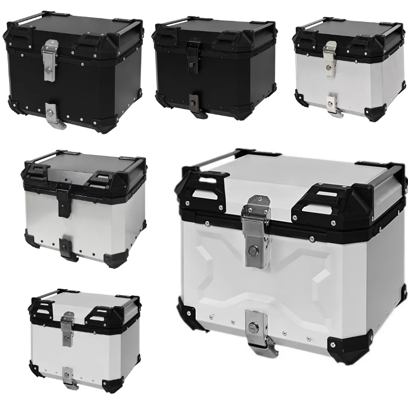 

7 Types 30L General Aluminum Alloy Motorcycle Helmet Box Top Tail Rear Luggage Storage Trunk Planar Motorcycle Trunk Tailstock