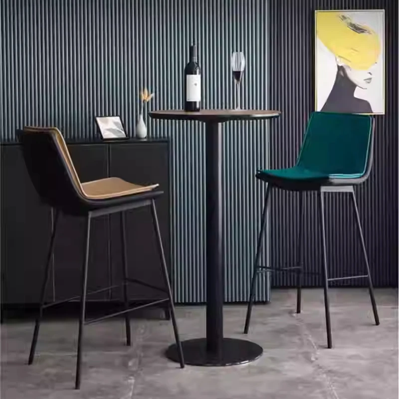 Sedia da bar di lusso leggera Sedia da bar moderna semplice e confortevole con schienale Design rilassante per feste Bancos De Bar Mobili alla moda
