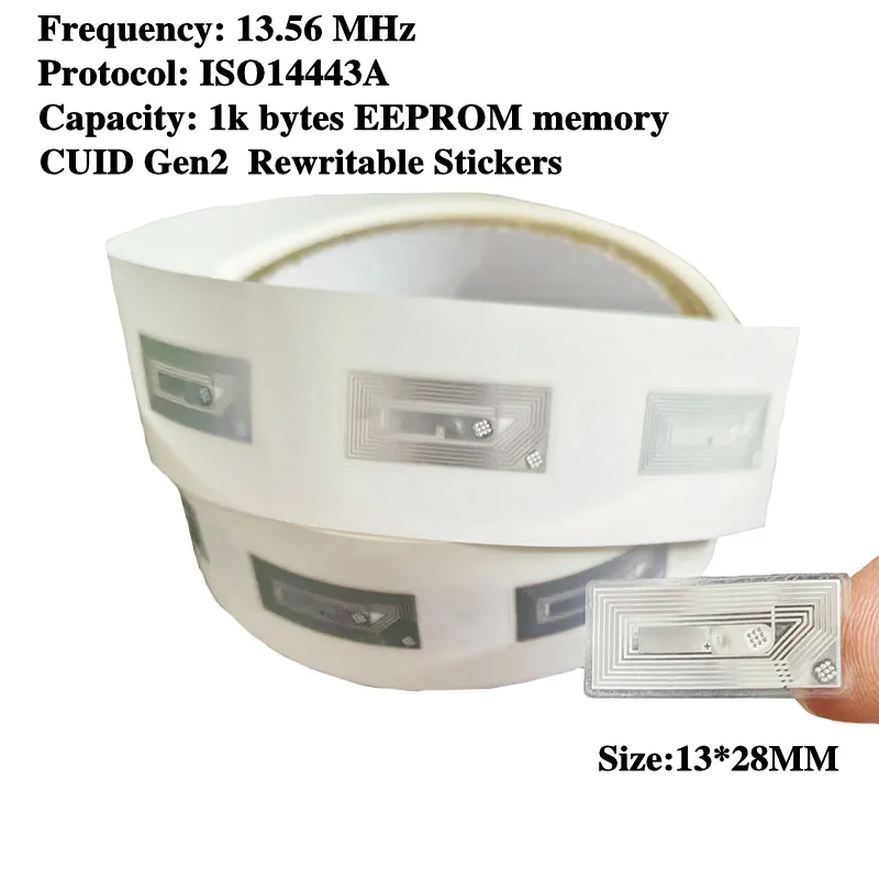CUID Gen2 Elektronischer Tag Wiederbeschreibbarer Smart Key NFC Clone Token ISO14443 Veränderbarer Aufkleber IC 13,56 MHz RFID-Replika-Abzeichen – Detail 2