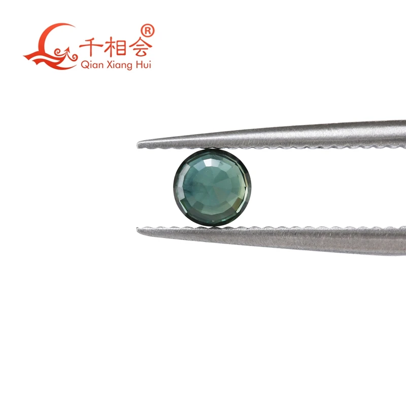 

0,7 карата круглой формы, натуральный зеновато-синий сапфир, необычная огранка, свободный драгоценный камень, декоративные ювелирные изделия, подарок, сертифицированный NGTC