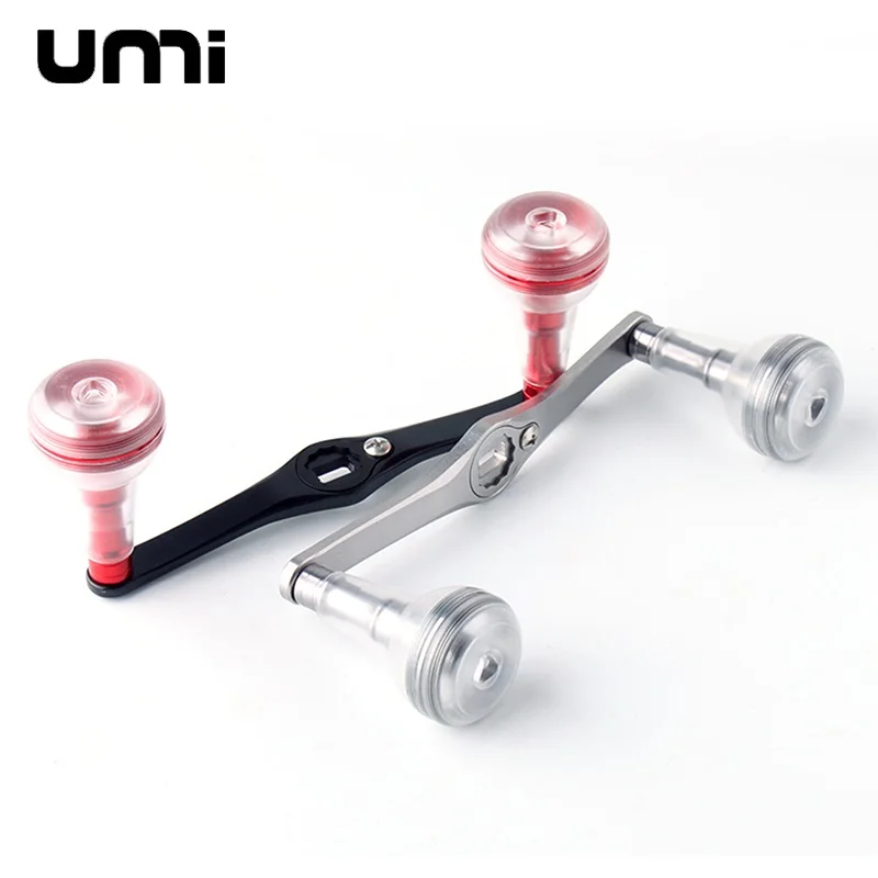 Новая рукоятка для рыболовной катушки Umi из сплава 7075 с акриловой ручкой, длина 110 мм, вес 24 г, отверстия 8x5/7x4 мм, для самостоятельной сборки (DIY), аксессуар