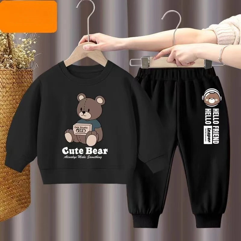 Autumn Baby Boy Clothes Set Kid Astronaut Printed Sweatshirts Pullover Top And Pants 2pcs Suit Children Girls Fashion Tracksuits