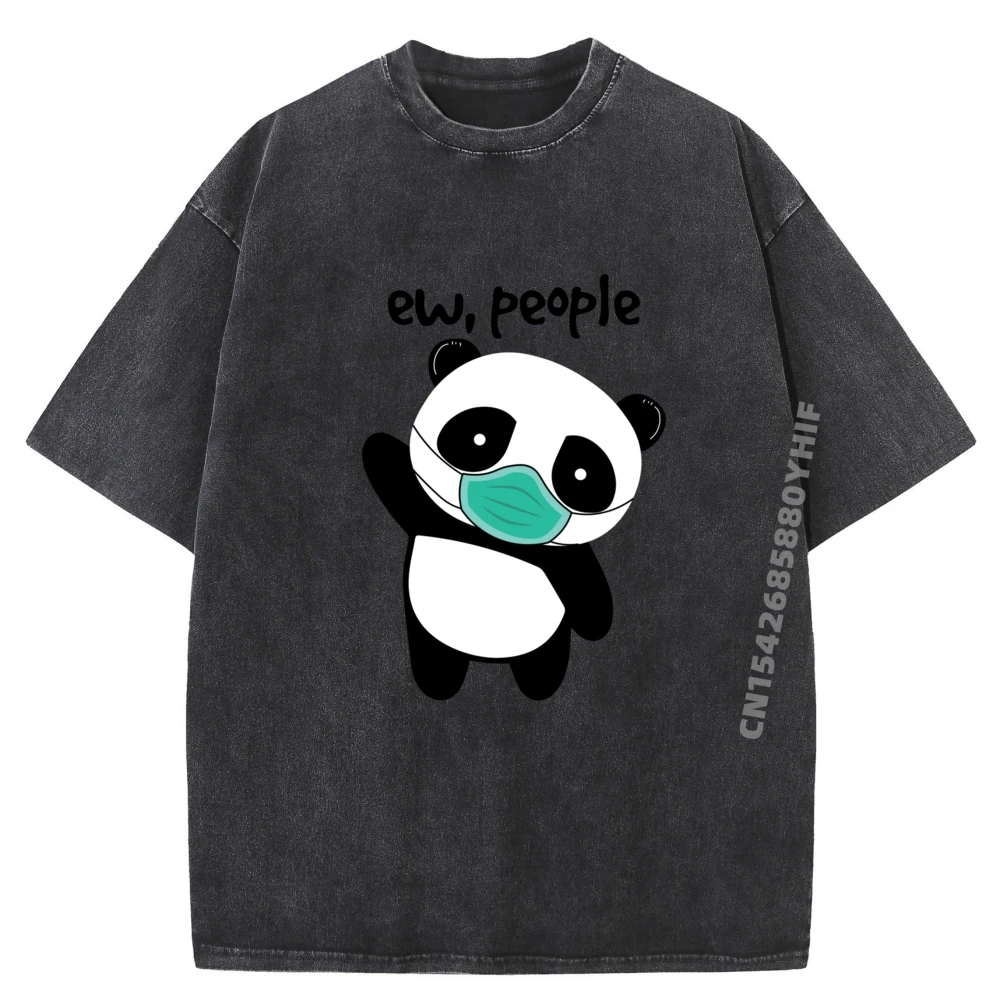 

Футболки Ew People Panda Lover Germaphobe, повседневная одежда, удобная мужская футболка, винтажные топы, стираная футболка