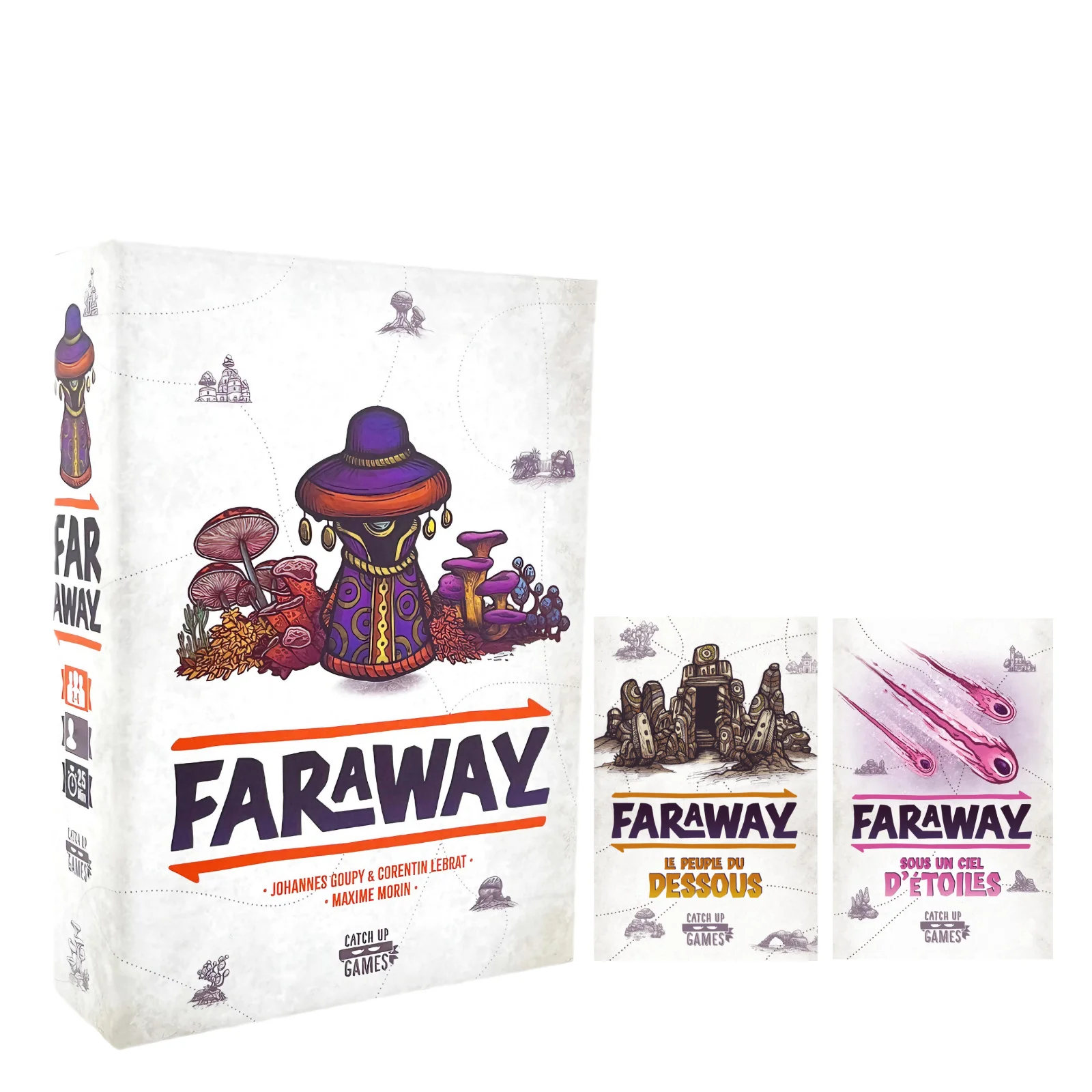Faraway Board Game 2025 with Expansions 1 & 2 – Fun Strategy Card Game for Family Party & Game Night