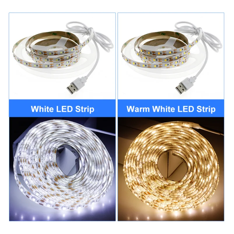 

USB 5V LED Strips Light SMD 2835 0.5M-5M LED Strip Lighting Tape For Home TV Background Kitchen Lamp Decoration