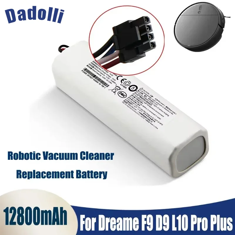 P2008-4S2P-MMBK Original For Dreame Robot Vacuum Mop Cleaner D9 F9 L10 L10 Pro 12800mAh Lithium-ion Battery Pack 4INR19/66-2