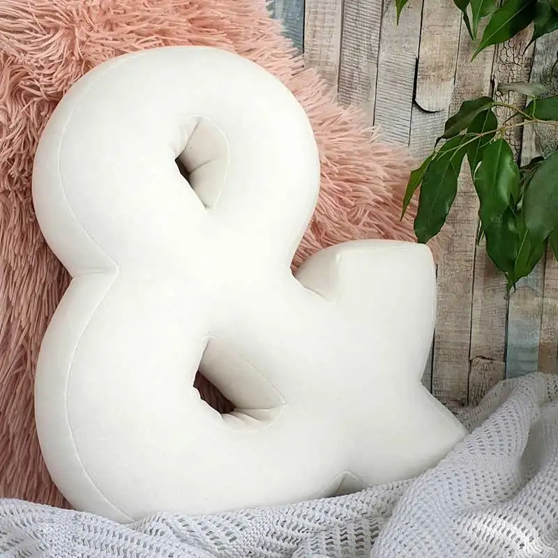 สีชมพูจํานวนโยนหมอนเด็กของขวัญสําหรับแม่พนักพิงของเล่นห้องนอนตกแต่งฉากหลังอนุบาล Star Photo Prop Baby Shower