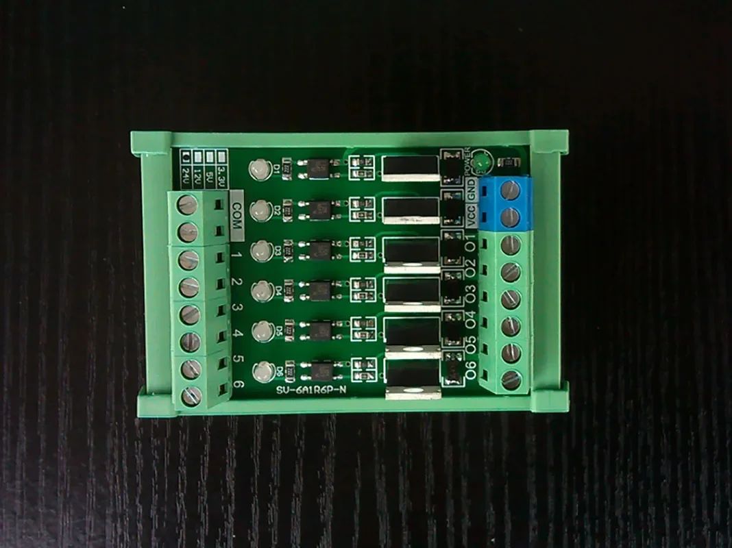 6-way PLC Amplifier Board Input Universal Output NPN Optocoupler Isolation Board Transistor Board 5V 12 24V