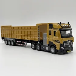 1:50 Diecast Construction Model Toy lengthen Dump Truck Tipper Pull Back With Sound & Light Children Gifts