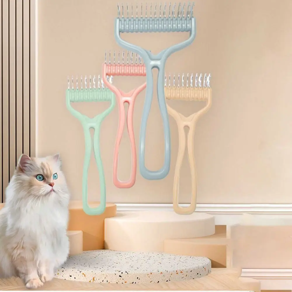 Cat brush Cat Fur Knot Cutter Pets Hair Removal Comb Dog Grooming Shedding Tools Double sided Stainless Brush Pet Products