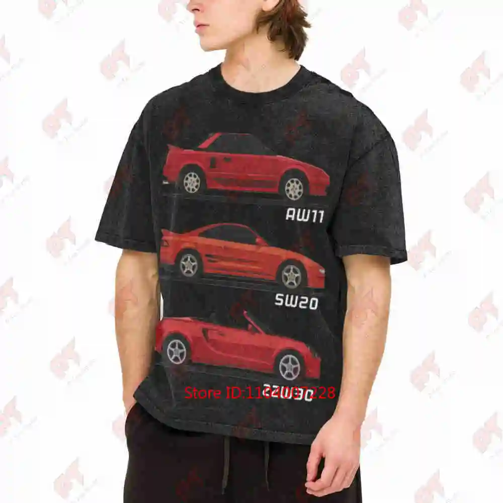 JDM MR2 Generations Vintage Washed Tee Pure Cotton T-Shirt