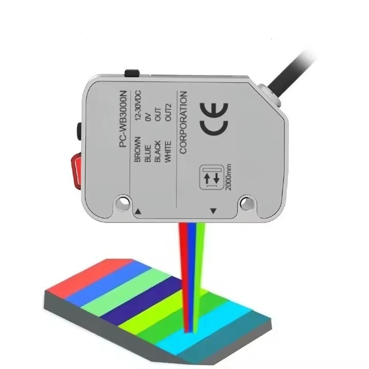 Accurate Color Sensor RGB Color Recognition Switch High Precision Industrial Color Mark Detector