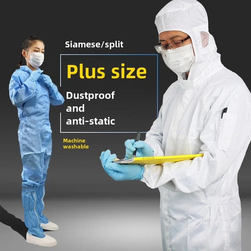 

Anti-Static Overalls Dustproof Clothes Dust-Free Clothes plus-Sized Suit One-Piece Hooded Suit Spray Paint Protective Clothing