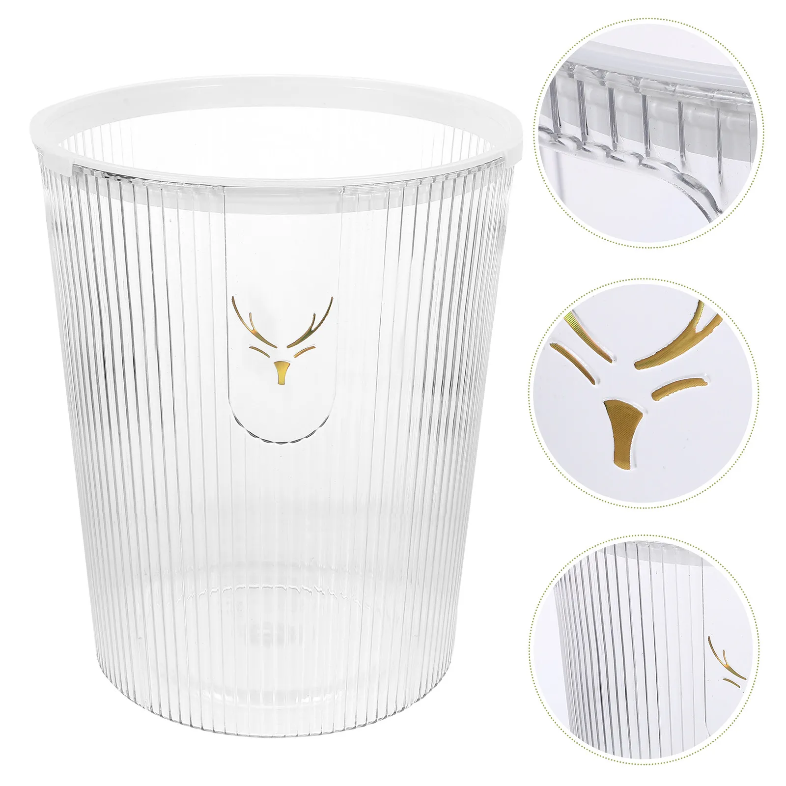 

Plastic Small Trash Can Portable Household Wastebasket Bin Sturdy Pet Large Capacity Garbage Bin for Bedroom Office Bathroom