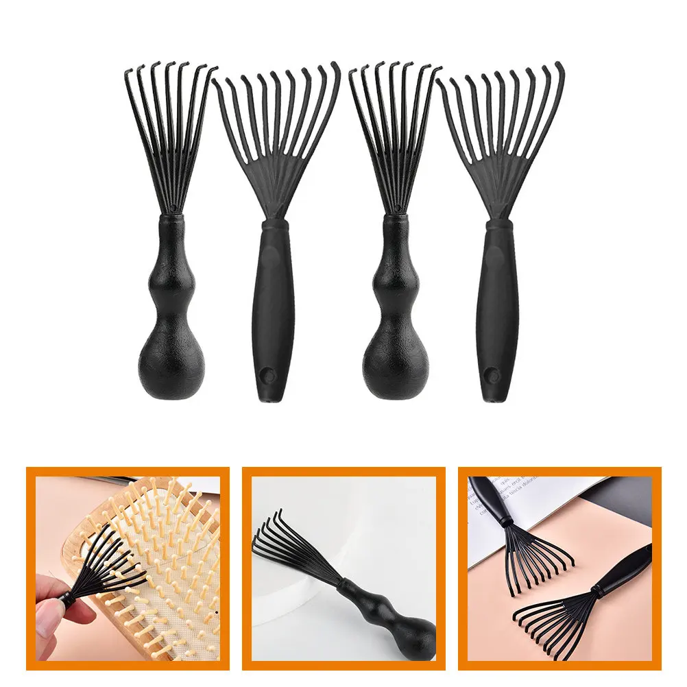 

4Pcs Comb Hair Cleaner Plastic Portable Brush Tool Easy Use Hair Remover Comb Cleaning Brush for Styling Tools