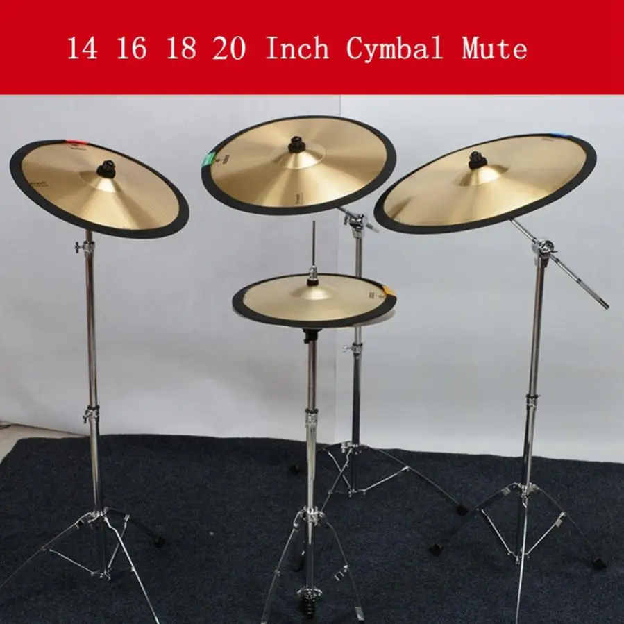 

3/4/20 pcs 14 16 18 20 Inch Cymbal Mute Circle Ring Drum Set Cymbal Felt Pads Hi-hat Practice Silencer