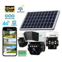 12MP 2 Lens 4G Wireless Solar Powered PTZ Camera O-KAM Pro 6K Outdoor Surveil CCTV Security 4G Sim Card Solar Camera