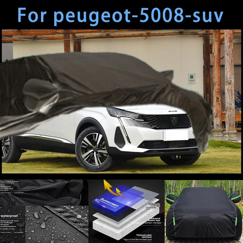 

For peugeot-5088-suvOutdoor Protection Full Car Covers Snow Cover Sunshade Waterproof Dustproof Exterior Car accessories