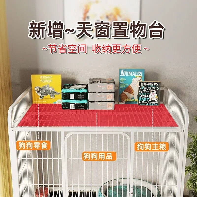 Large Dog Square Tube in Dog Cage Thickened Pet Cage Small Dog Iron Cage