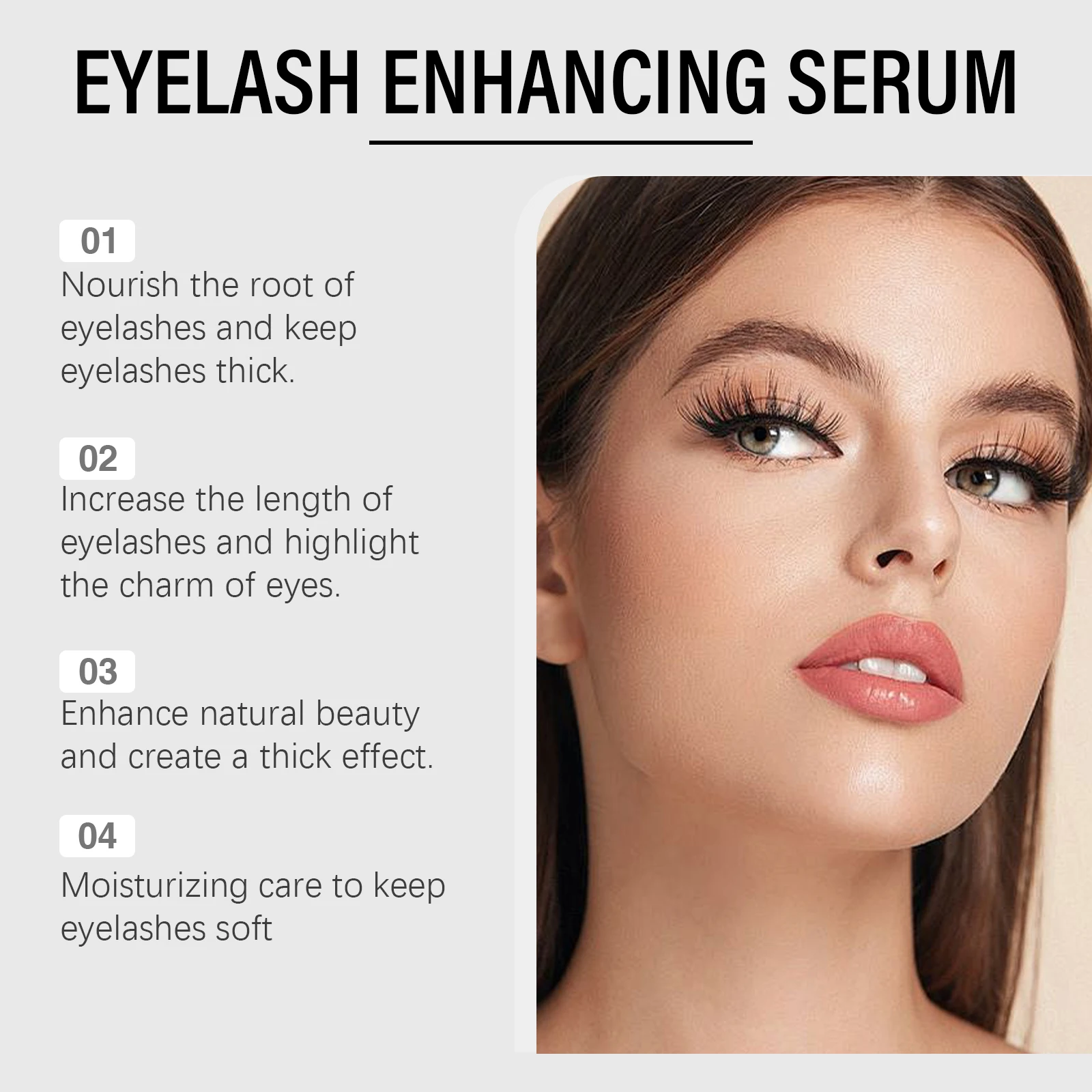 Soro para aumentar os cílios, tratamento de crescimento, curvatura natural, alongamento, mais grosso, nutritivo, reparação de sobrancelha, essência mais longa
