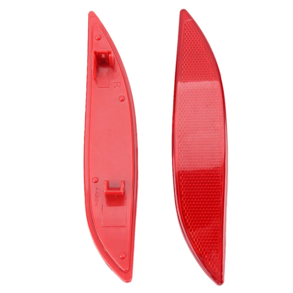 2PCS Red Rear Bumper Reflector ABS Bumper Marker Reflect Panel for RENAULT MEGANE MK3 2008‑2013