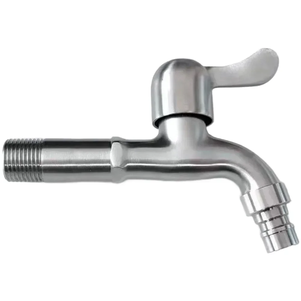 Faucet Stainless Steel Quick Open Faucet High Temperature Resistant Extended Water Tap For Garden Home Bathroom Kitchen Replace