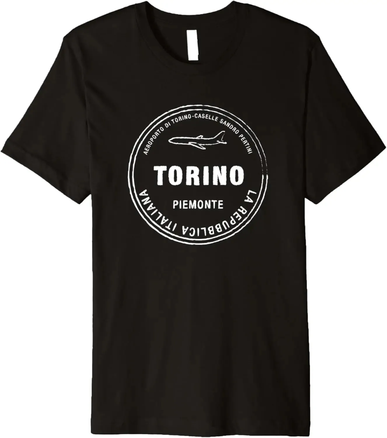 Mens Torino Turin Italy Passport Stamp Vacation Travel Souvenir Premium T-Shirt