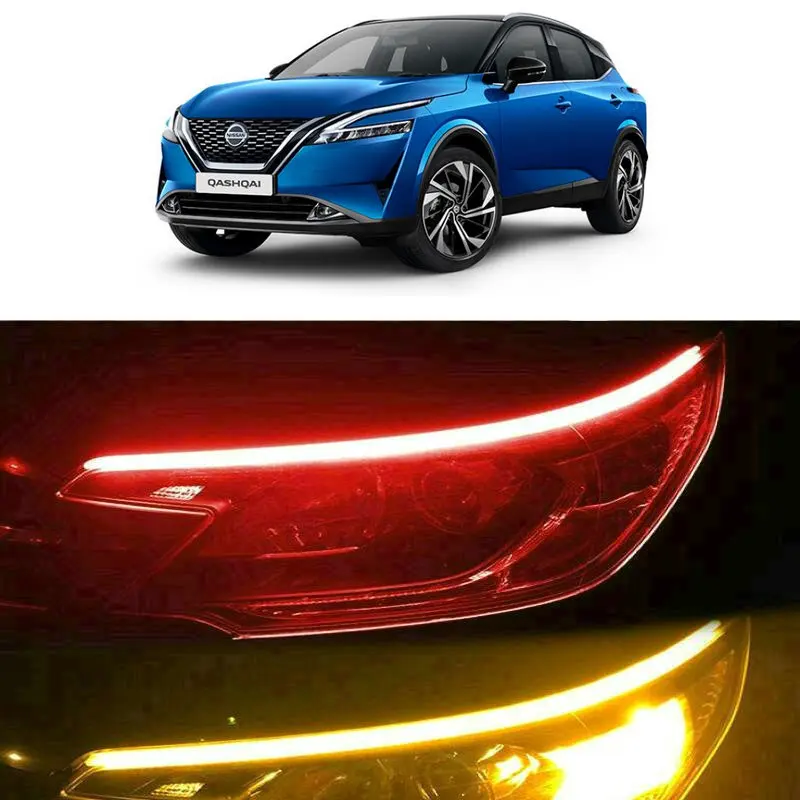 

30cm 45cm 60cm Startup Scan Flow turn signal Light For Nissan qashqai juke x-trail tiida 350Z 370Z altima armada Pathfinder