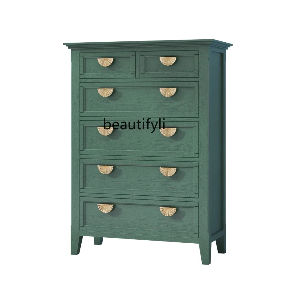 

Dark green chest of drawers, bedroom against the wall, entrance cabinet, bedside storage locker