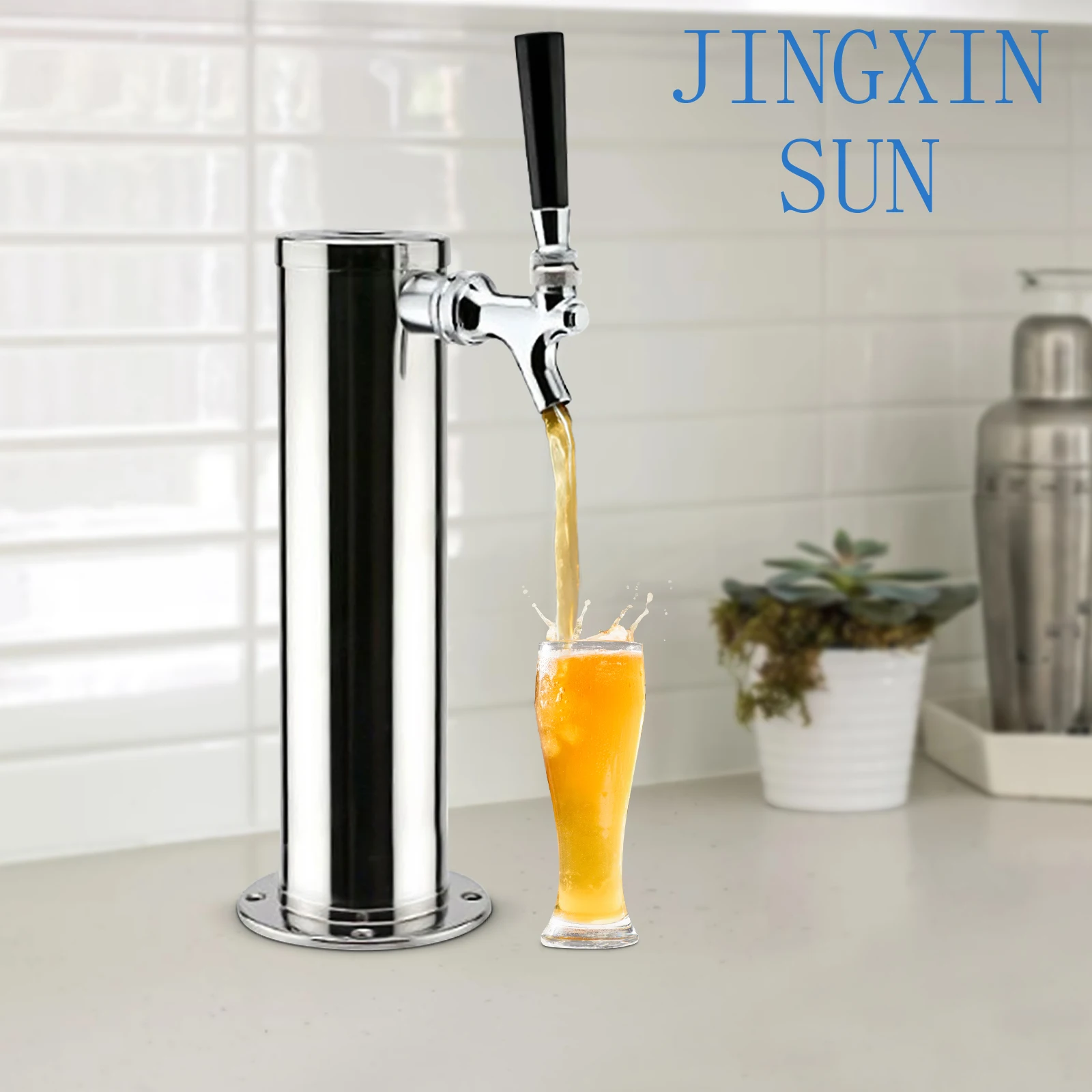 Stainless Steel Wine Column Faucet Draft Beer Tower Bar Home Brew For Kegerator
