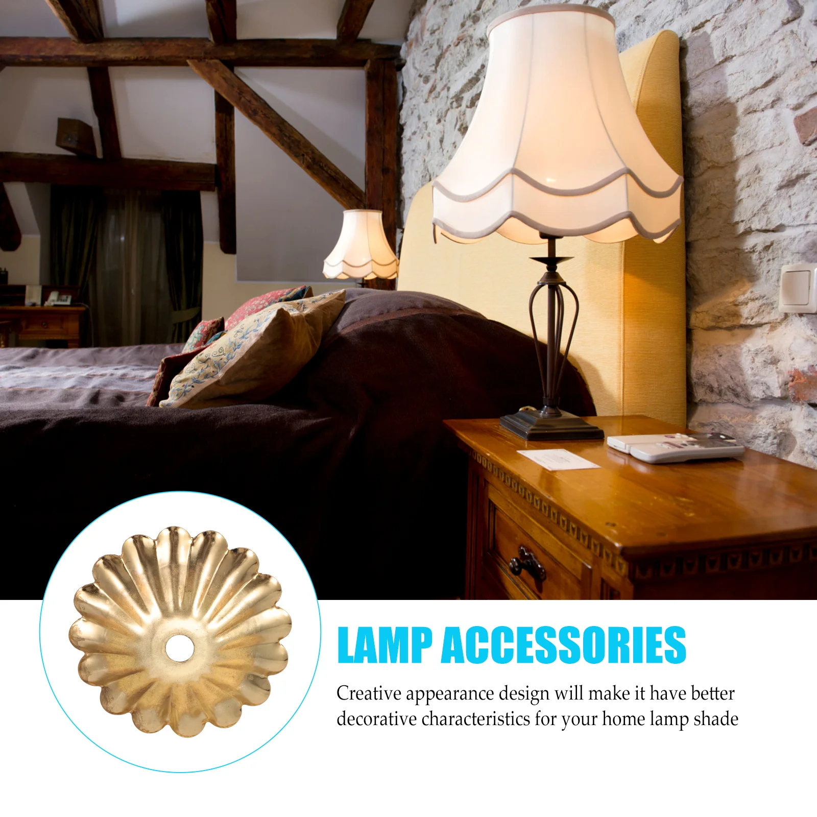 

6pcs Flower-Shaped Lamp Cover Replacement Iron Material Durable Table Lamp Shade Easy Assembly Space-Saving Led Compatible