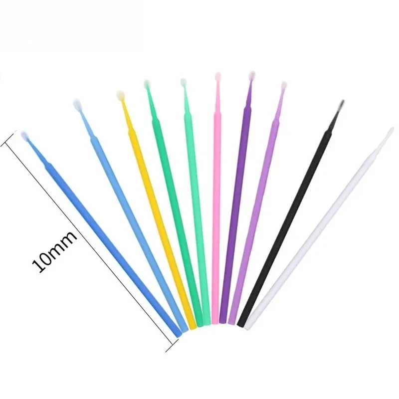 Brush Lash 100Pcs Eyelash Cleaning Extension Makeup Clean Remover Tools Micro Cotton Swab Individual Eyelashes Microbrush Beauty