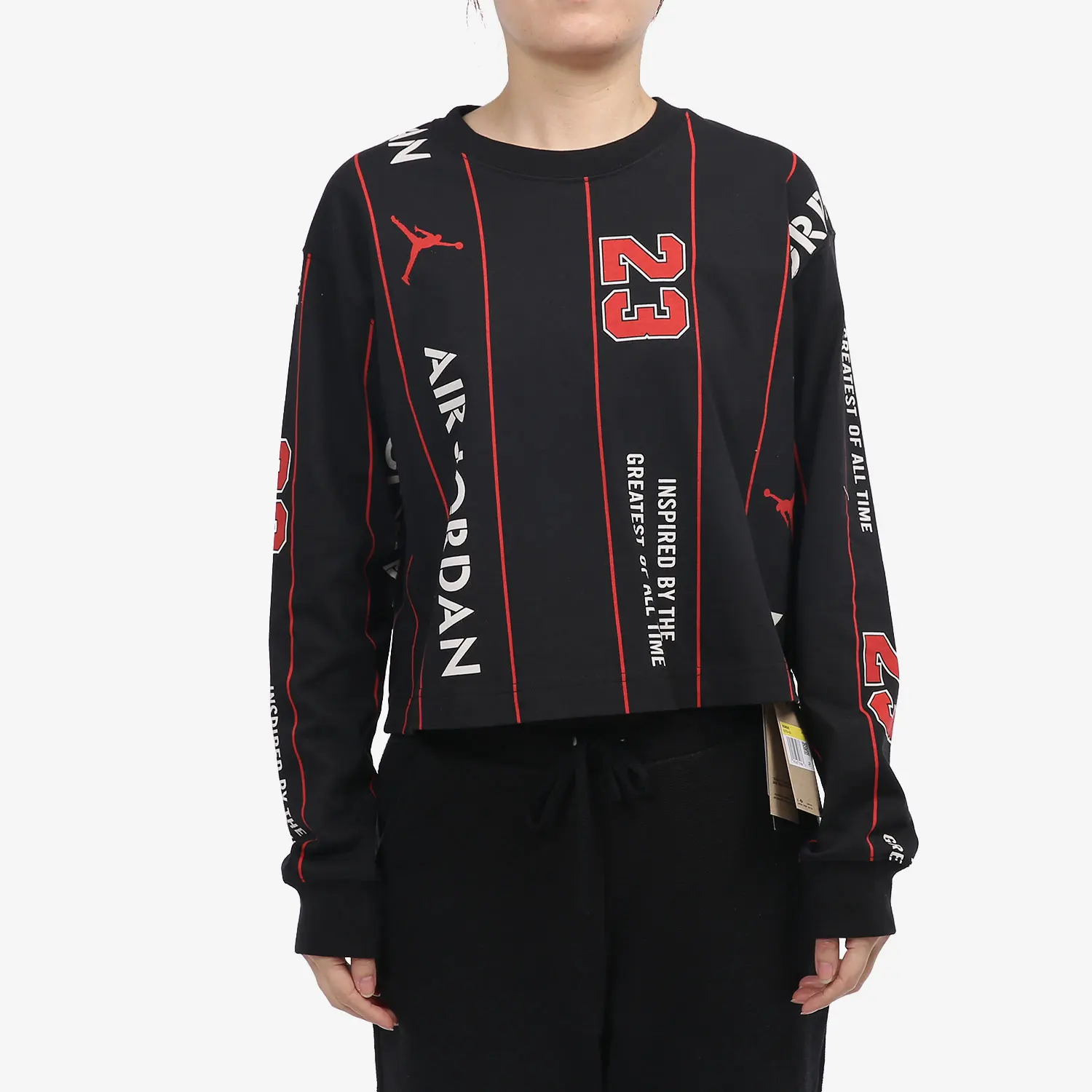 Nike Authentic New Season JORDAN Women's Round Neck Long Sleeve Shirt DJ2704-010
