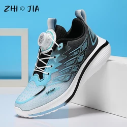 Mesh Breathable Rotating Buckle Children's Sneaker Youth Outdoor Running Shoes Boys Fashion Casual Matching Footwear 31-40