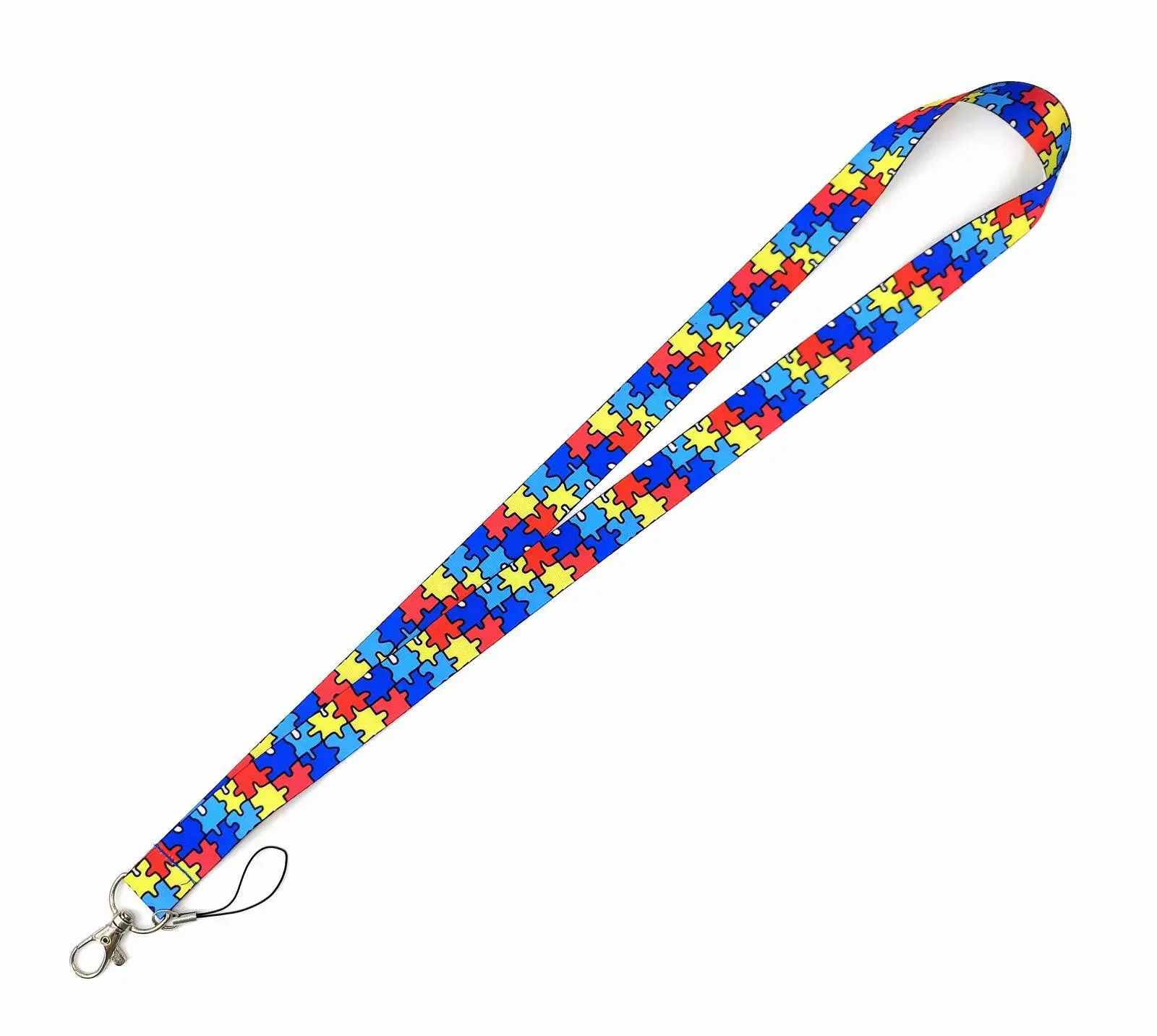 AUTISM Cartoon Key Lanyard ID Badge Holders Animal Phone Neck Straps with Keyring Phone Accessories D116