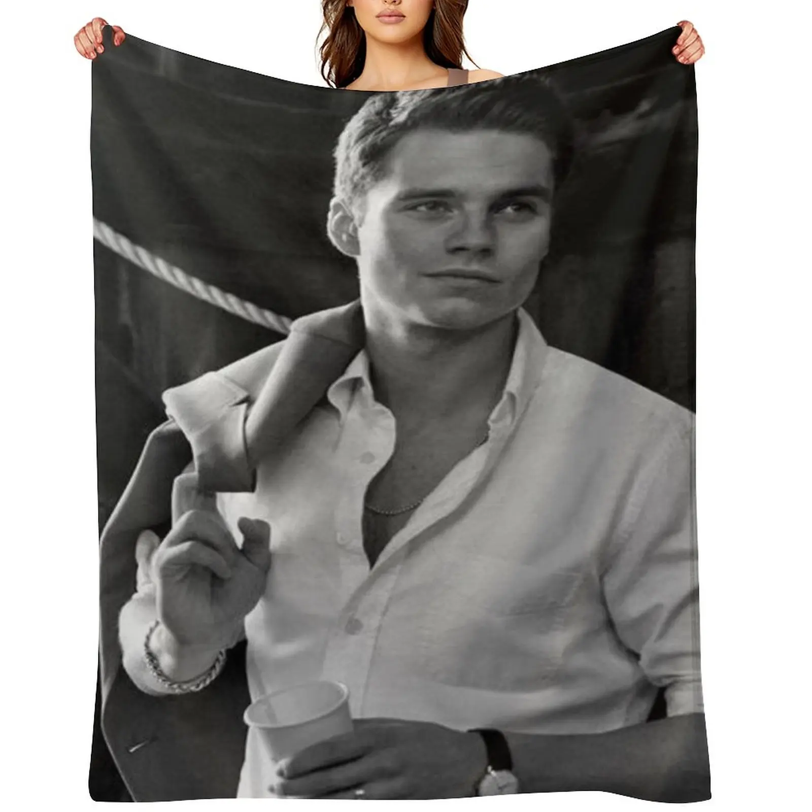 

Sebastian Stan Throw Blanket Personalized Gift Decorative Sofas for sofa Blankets