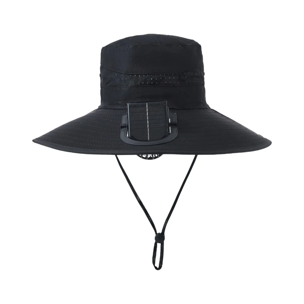 Fashion Wide Brim Solar Fan Hat UPF50+ Sun Protection Sunshade Cap UV Resistant Breathable Sun Hat Beach