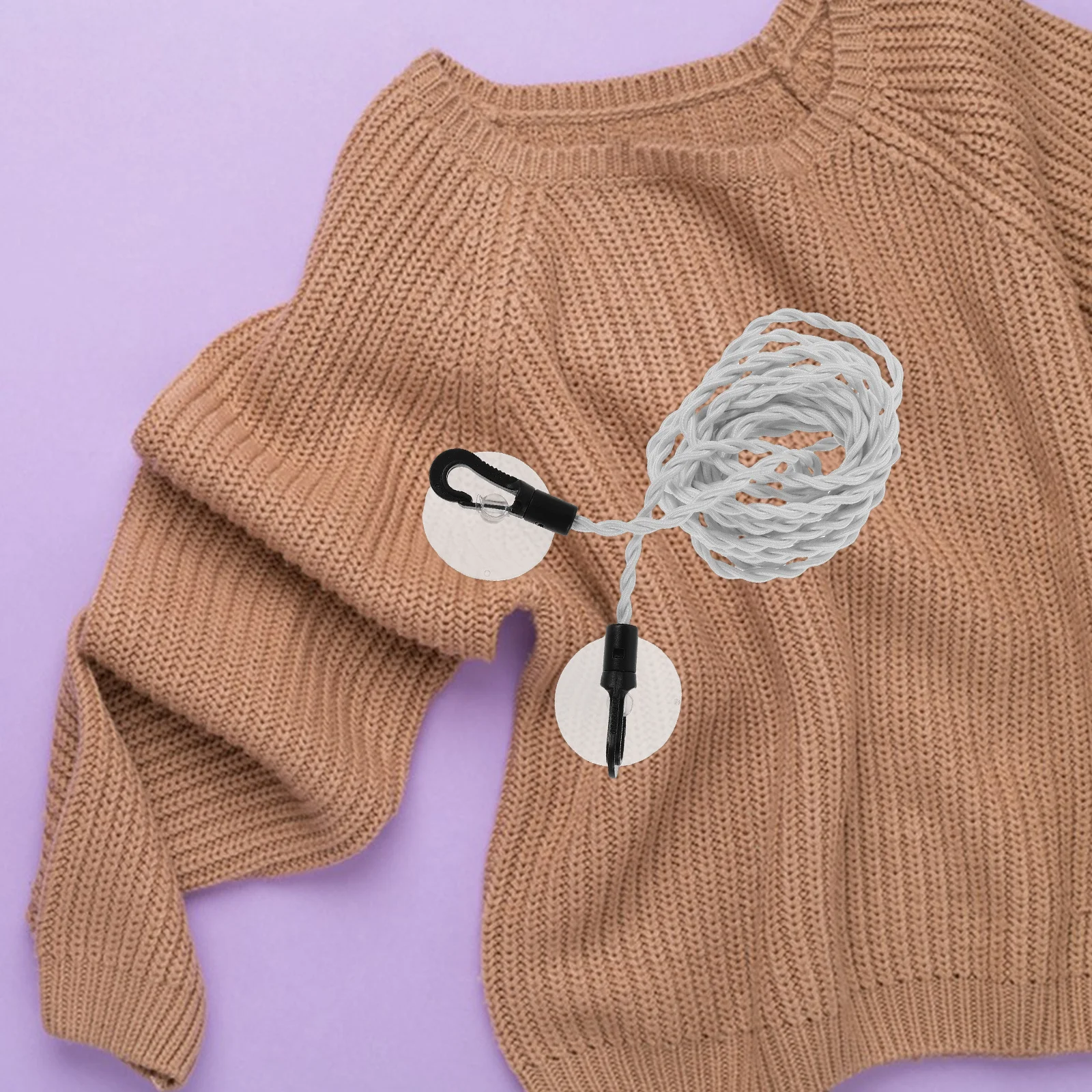 Linha de secagem de roupas retrátil compacta cabo de lavanderia de viagem elástica para ferramenta de secagem de economia de espaço interno e externo