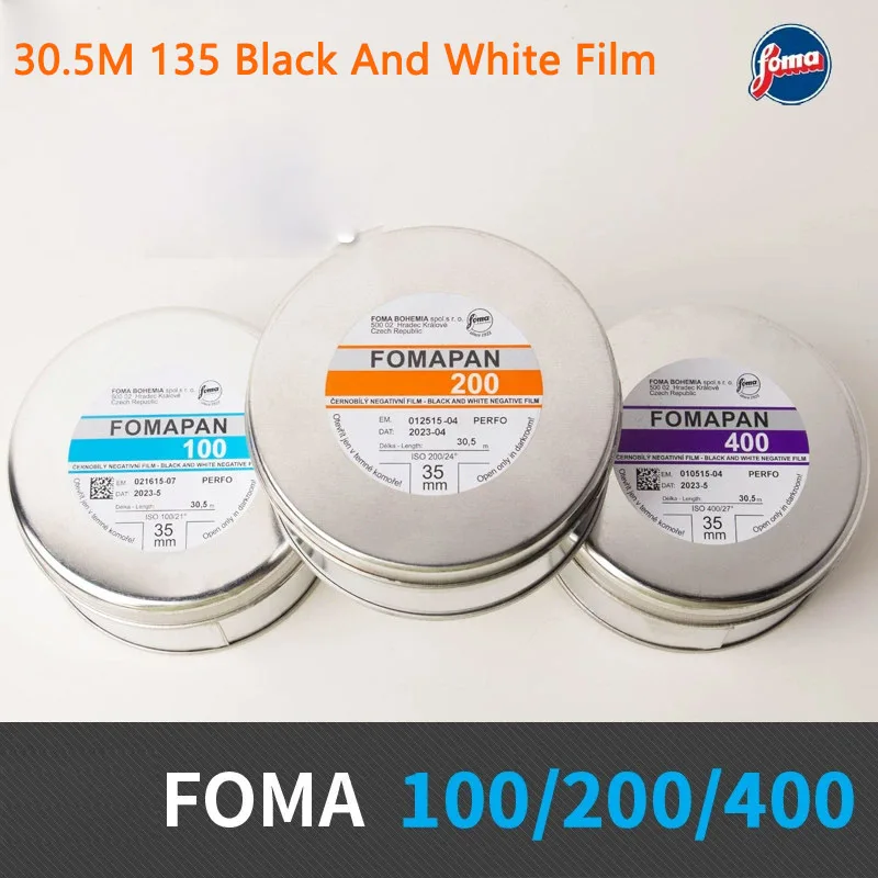 New 30.5 m Czech FOMAPAN 100/200/400 135 Black And White Disc Film Reverse disc Packaging Disc (Shelf life: 2026)