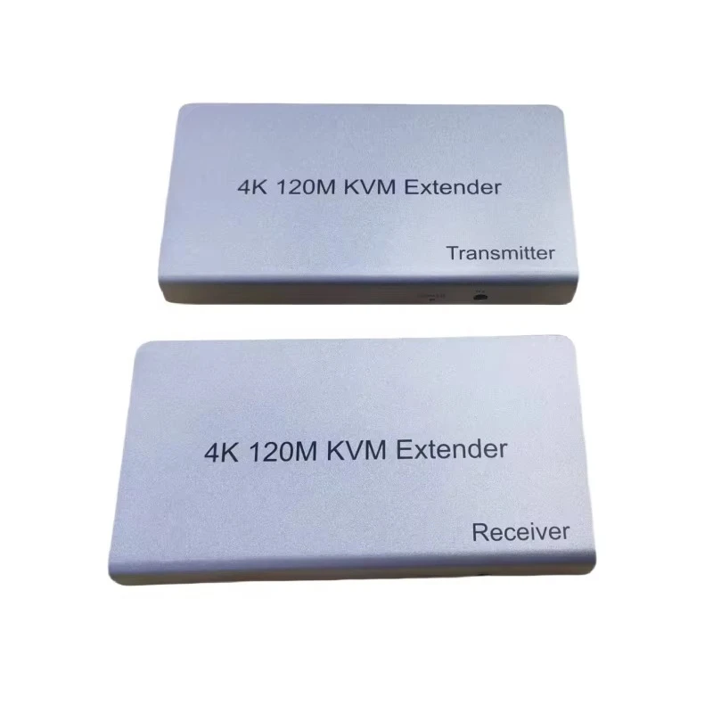 High Quality 4K120M HDKVM Metal HDTV Extender Over IP with IR USB and Adaptor 5V Input