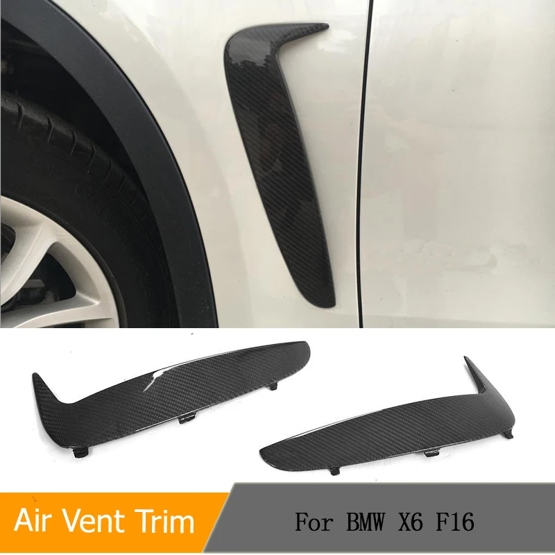 

Front Air Duct Intake Flow Vent Stickers for BMW X6 F16 SUV 4 Door 2015-2017 Non X6M Front Air Vent Trims Carbon Fiber